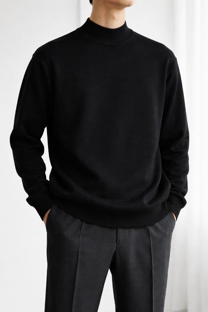 UNITED TOKYO ウールミラノリブモックネック ニット 洗える 日本製