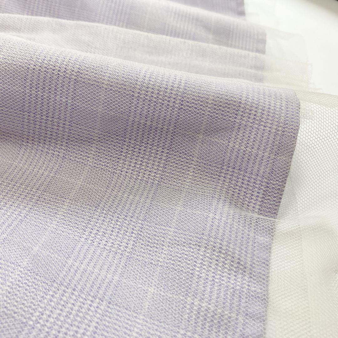 ELLE エル ラベンダー×ホワイト 120 入学 卒園 フォーマル