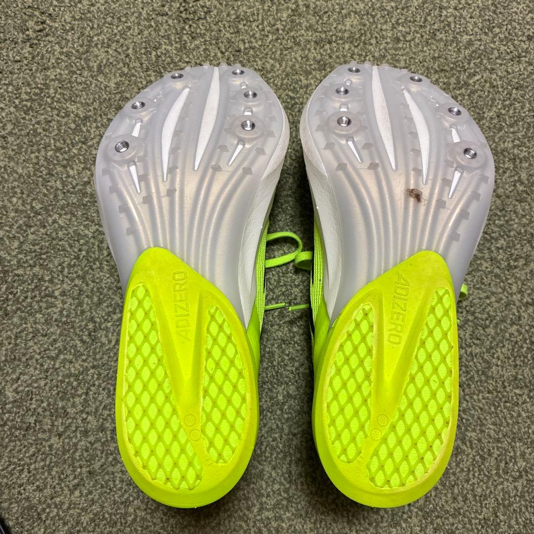 24センチ ADIZERO アディゼロアバンチ スパイクシューズ 蛍光イエロー