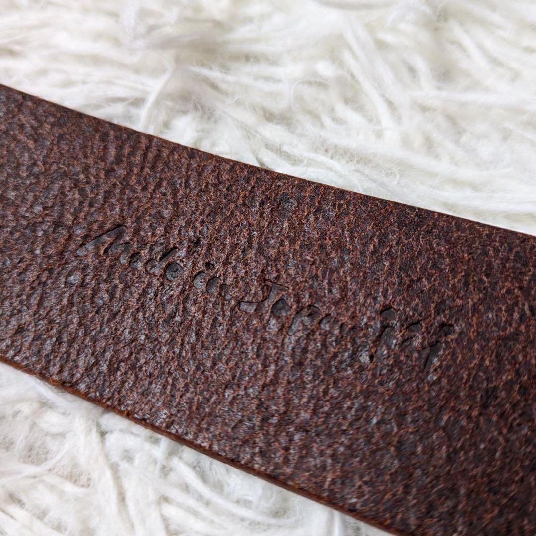 45R ナバッコバックルのベルト　レザー　ブラウン