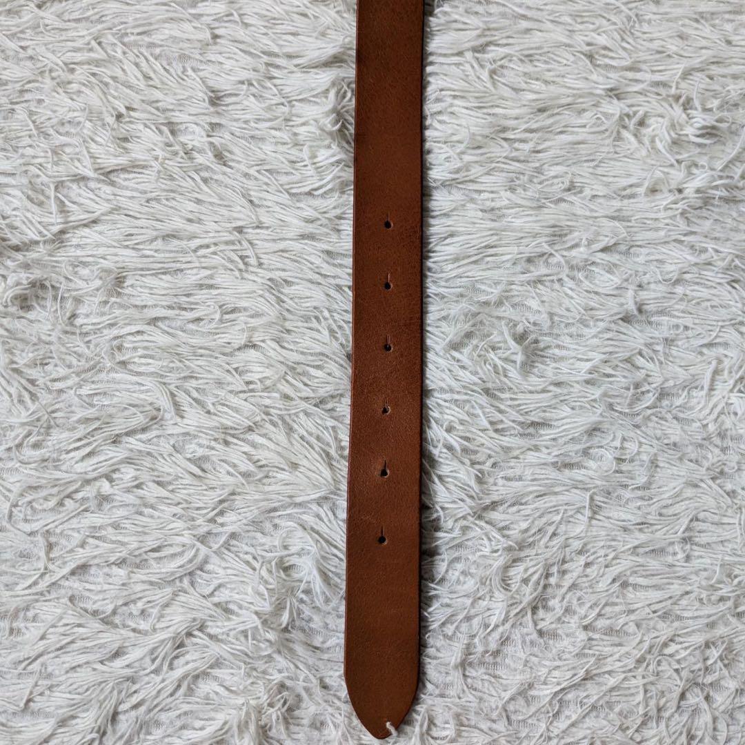 45R ナバッコバックルのベルト　レザー　ブラウン