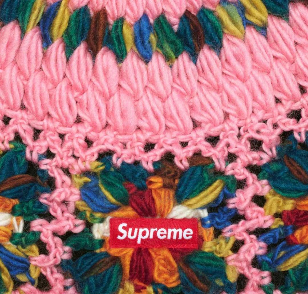 帽子 Supreme Crochet Beanie pink