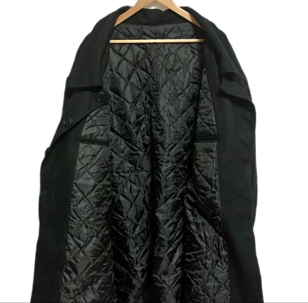 Vintage WOOL コート XXL相当 ブラック ビッグシルエット