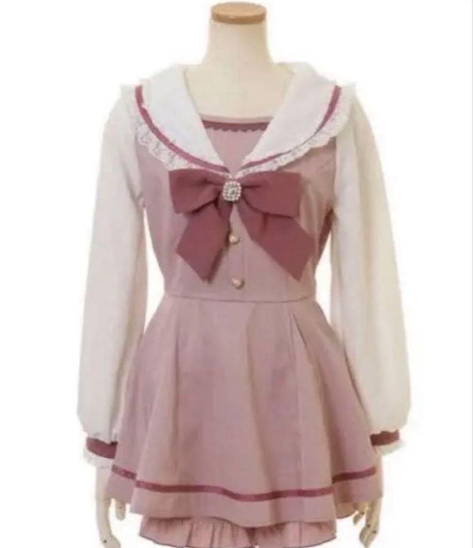 LIZLISA セーラーカラーセットアップ 長袖 ピンク - メルカリ