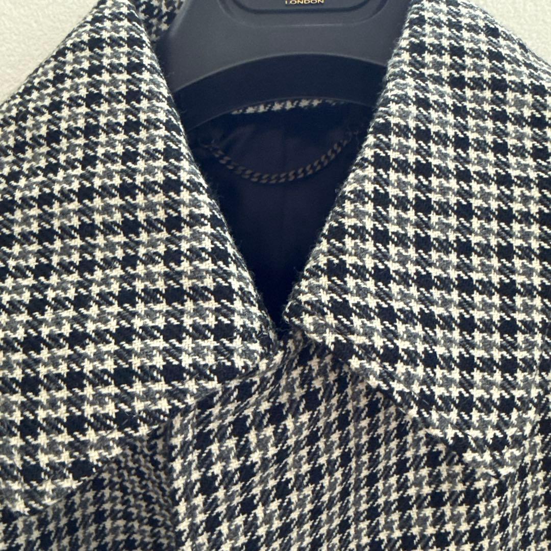 かいと様用　美品　dunhill ダンヒル チェックステンカラーコート