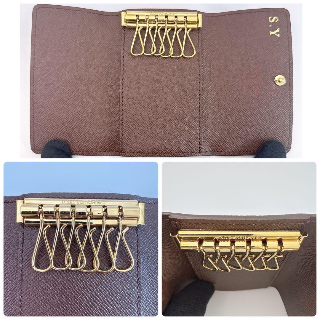 ルイヴィトン ダミエ ミュルティクレ6 キーケース ブラウン N62630 美品