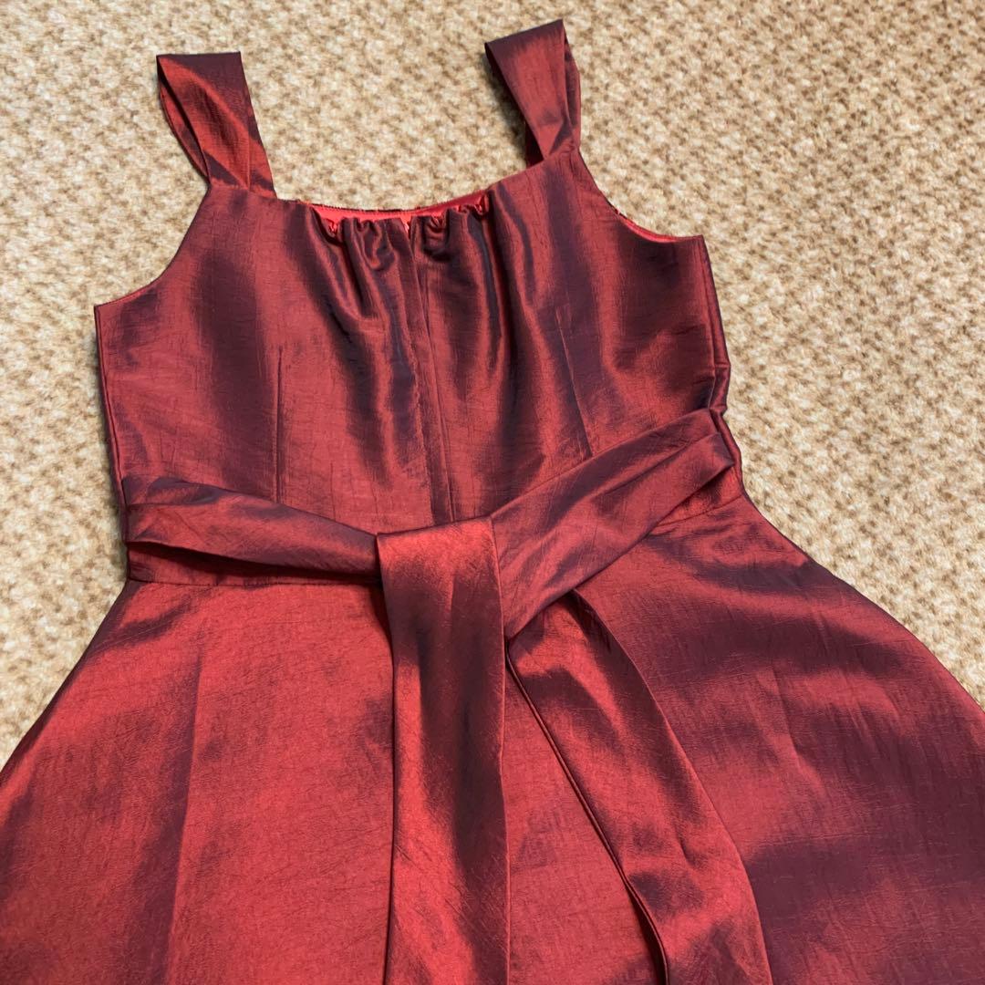 カラードレス(ワインレッド155cm)【美品】脱着カンタン【ブランド】ゆめりすと