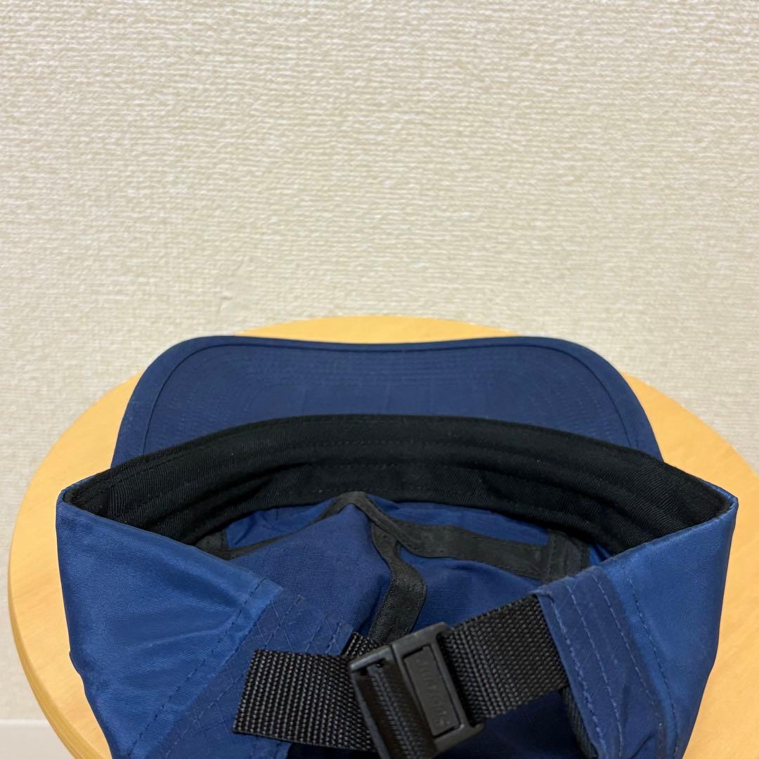 シュプリーム　格子柄　チェック柄　ジェットキャップ　キャンプキャップ　ネイビー