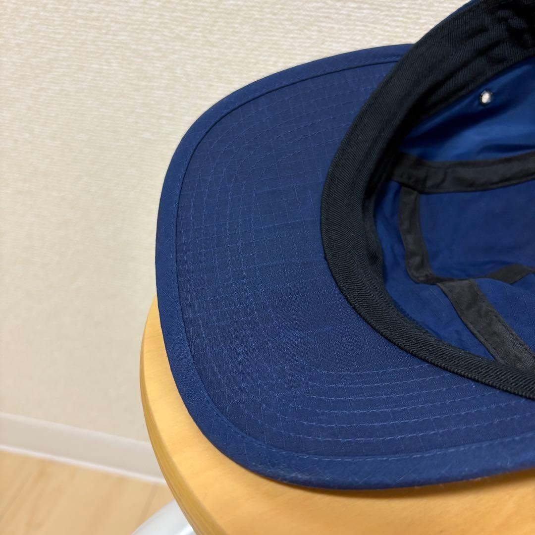 シュプリーム　格子柄　チェック柄　ジェットキャップ　キャンプキャップ　ネイビー