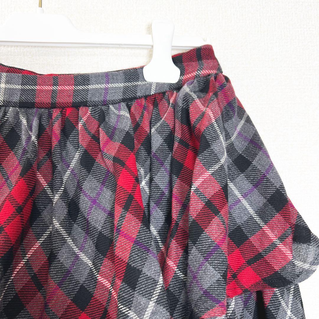 ヴィヴィアンウエストウッド ティアード ミニ スカート チェック 変形