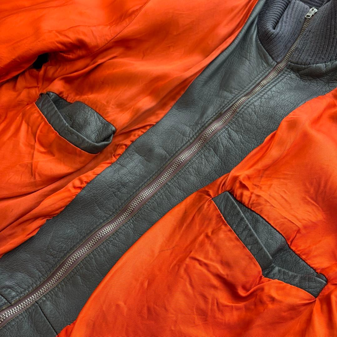 P*a様 【希少】ドイツ軍 レザーフライトジャケット 実物 AEROジッパー リ