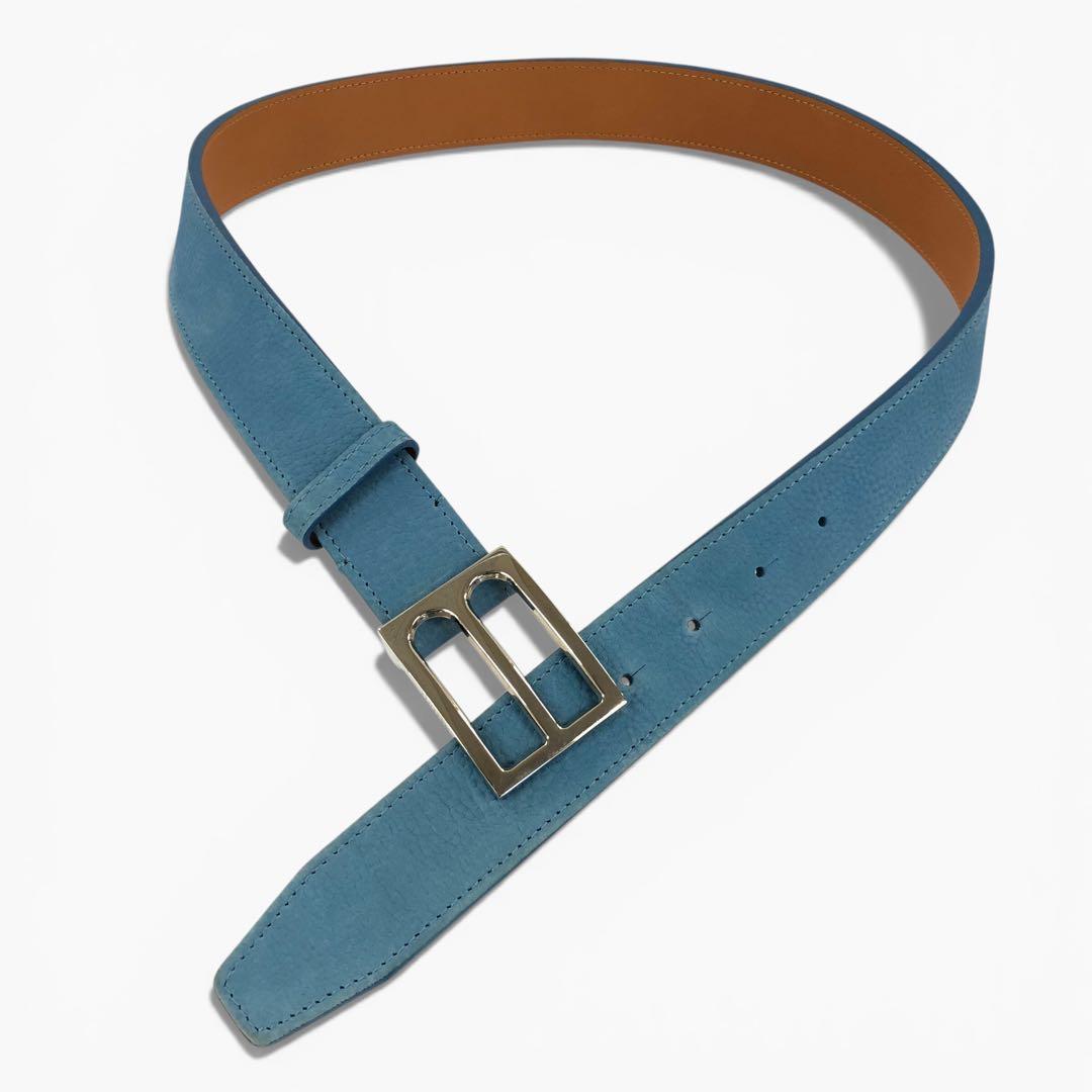 Berluti ベルルッティレザーベルト 水色系