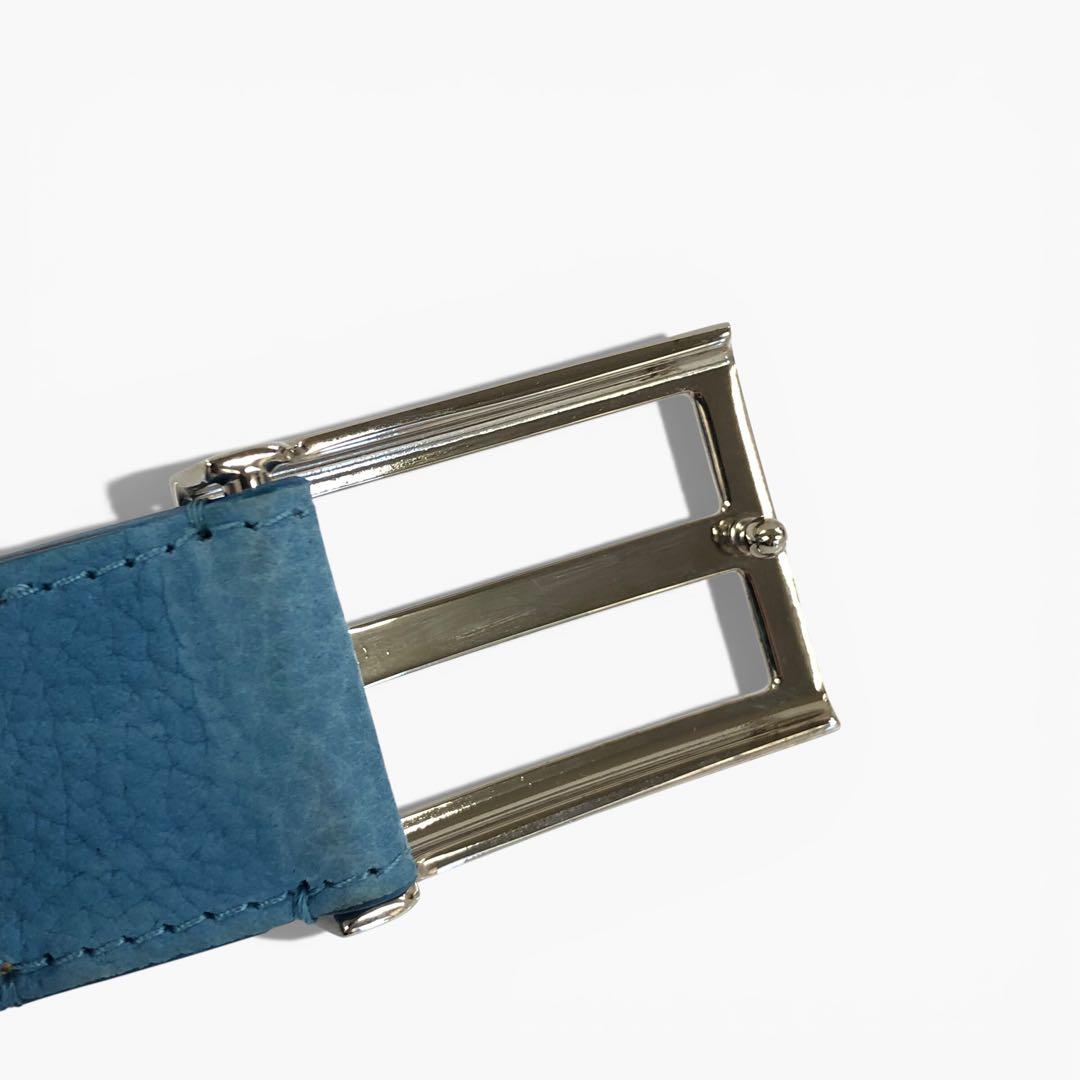 Berluti ベルルッティレザーベルト 水色系