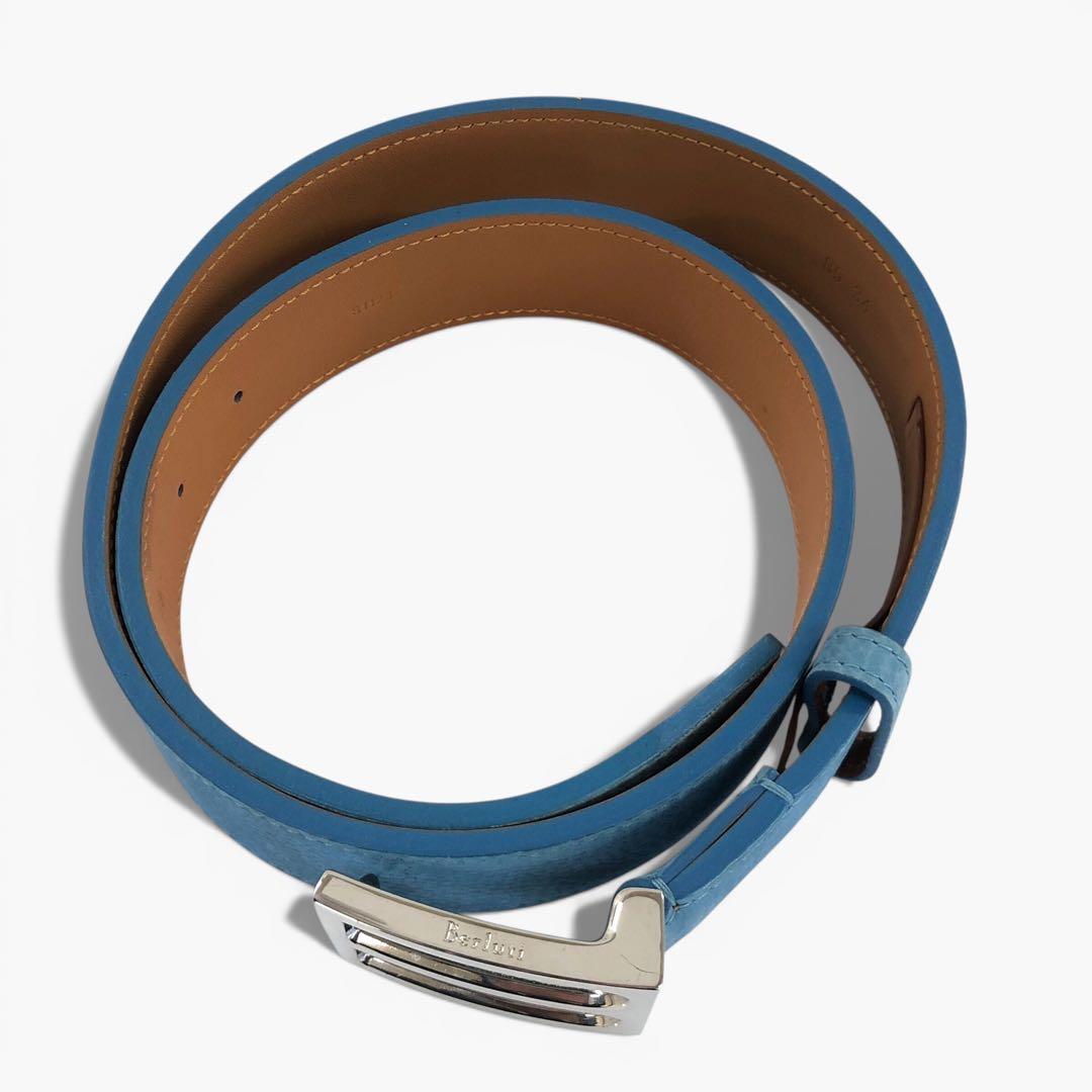 Berluti ベルルッティレザーベルト 水色系