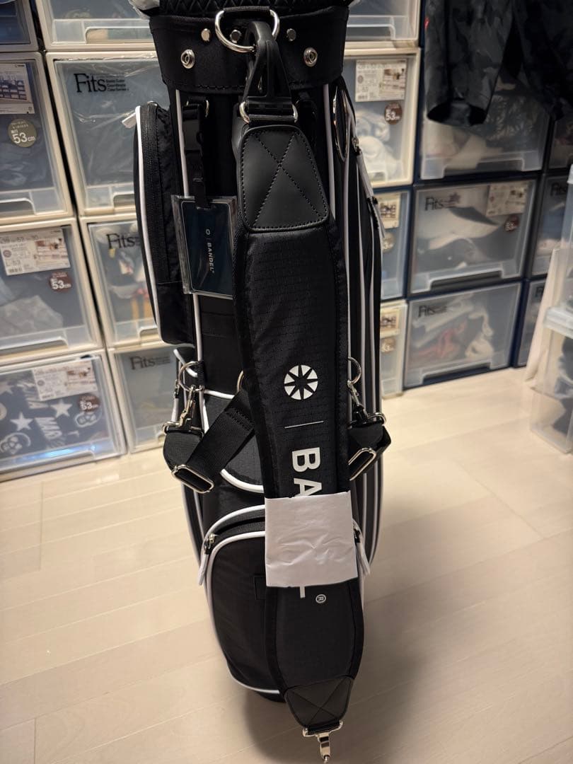 BANDEL キャディバッグ ブラック/ホワイト