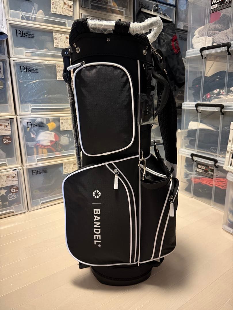 BANDEL キャディバッグ ブラック/ホワイト
