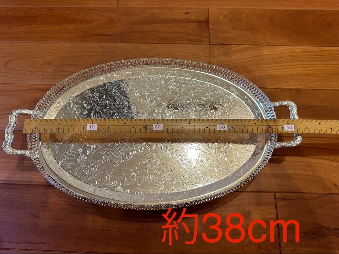 アンティーク 銀メッキ お皿 お盆 イギリス イングランド シルバー 銀色
