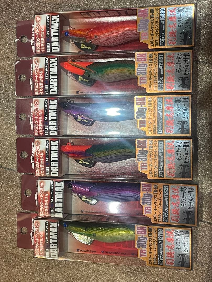 エギ DARTMAX 30g BK ルアーセット　6本セット　エギリー