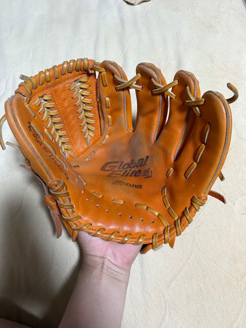 Global Elite オレンジ レザーグローブ 右投げ用