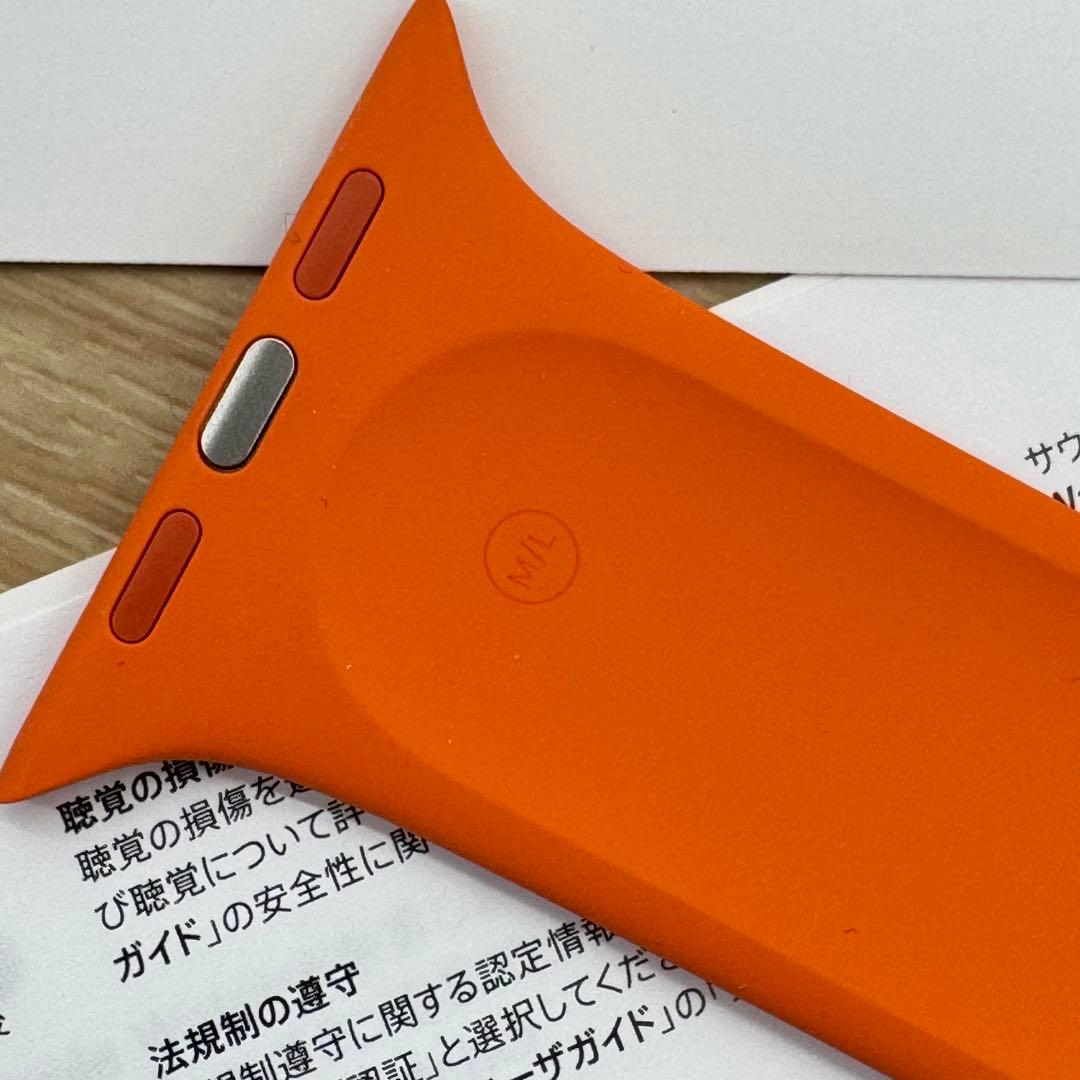 2518 未使用　46㎜ Apple Watch エルメス　オレンジ　シリコン