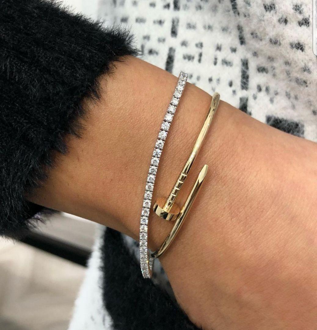 専用！値上げ前ラスト1本！最高級モアサナイト 3ミリテニスブレスレット