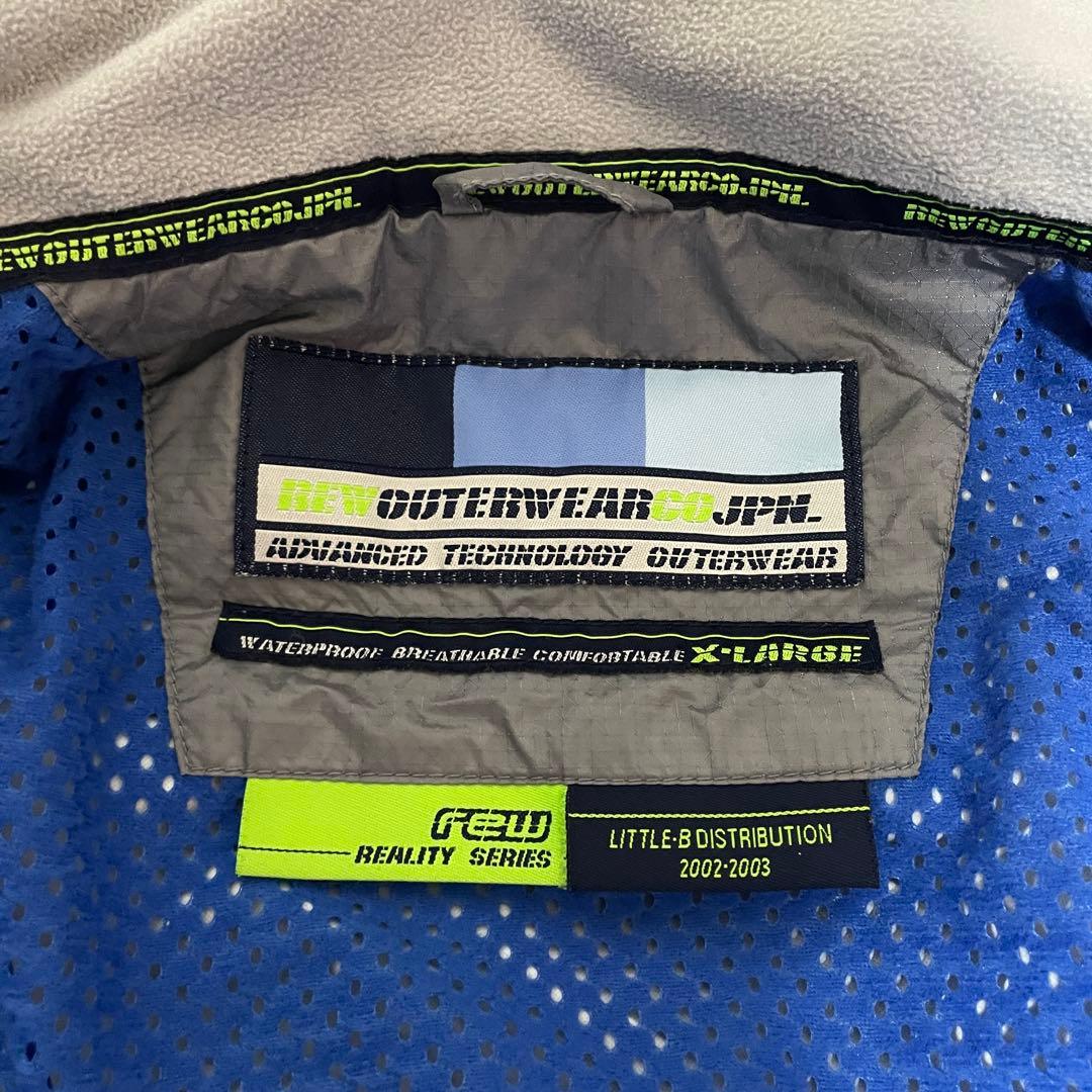 rewスキーウェアスノーボードジャケットパーカーパンツ上下セットアップ灰色グレー