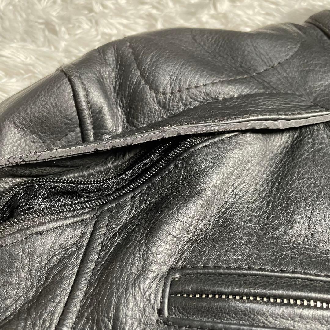 ハーレーダビットソン シングルライダースジャケット スカルデザイン 反射材付き