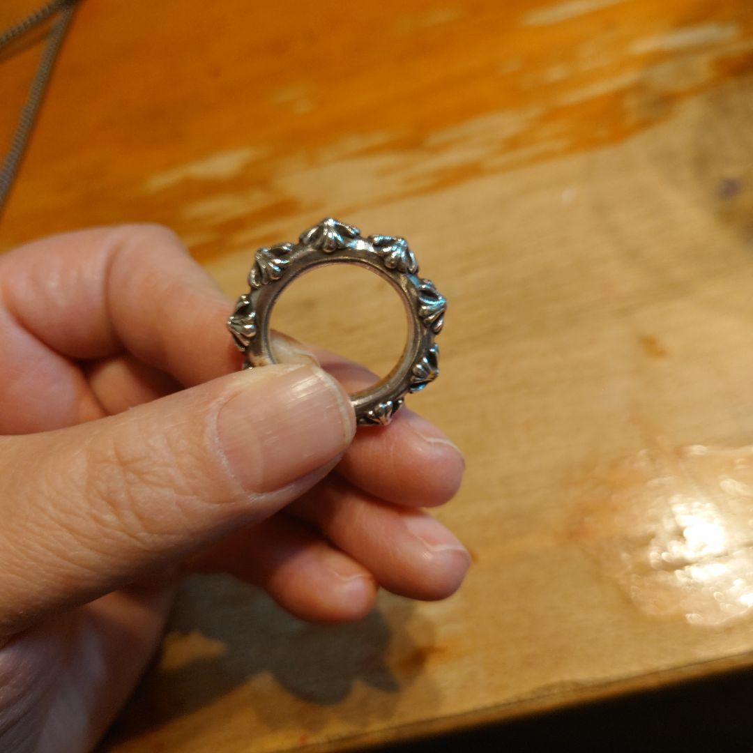 クロムハーツ silver925 クロスバンドリング 10号