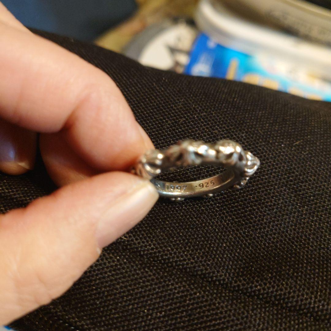 クロムハーツ silver925 クロスバンドリング 10号