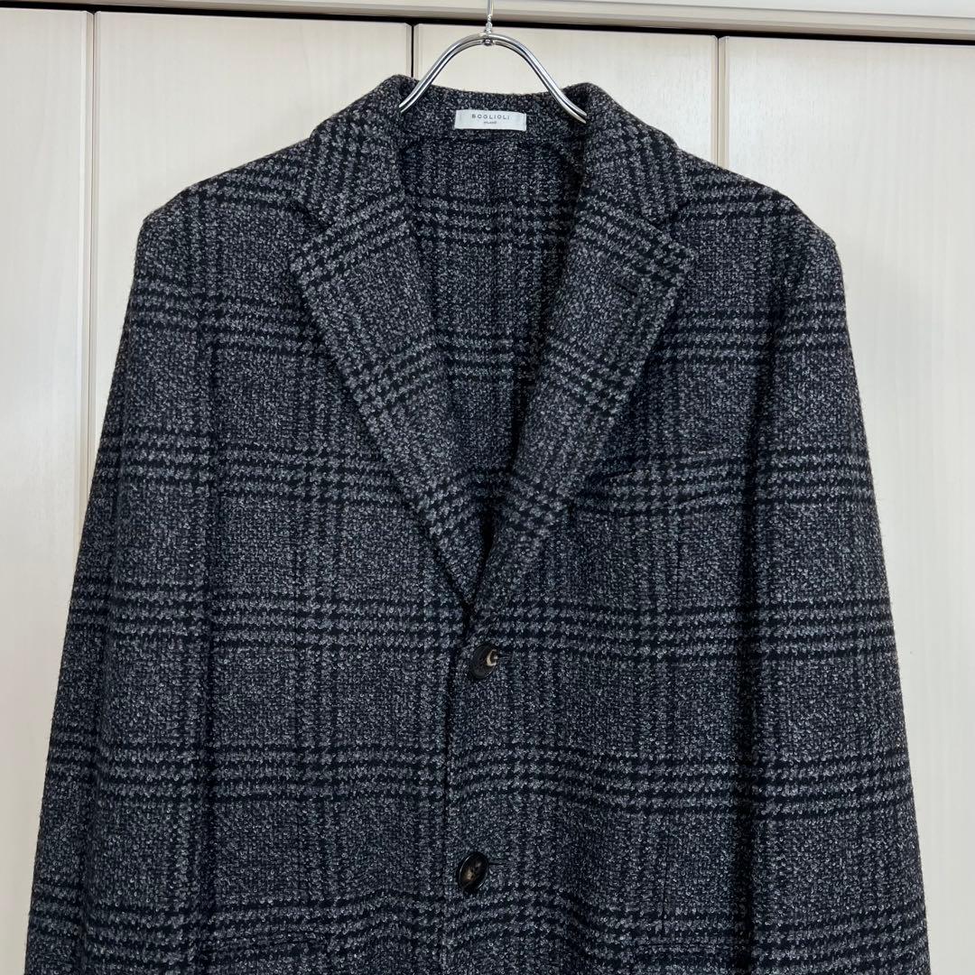BOGLIOLI K.JACKET チェック チェスターコート 48 - メルカリ