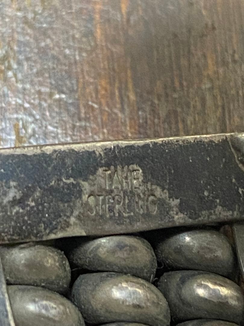 ビンテージネイティブアメリカンシルバーブレスレットデザイン カフ ナバホ