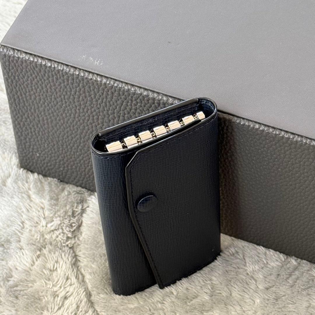 ⭐️未使用品⭐️　ヴァレクストラ　6連　キーケース　レザー　ネイビー　ユニセックス