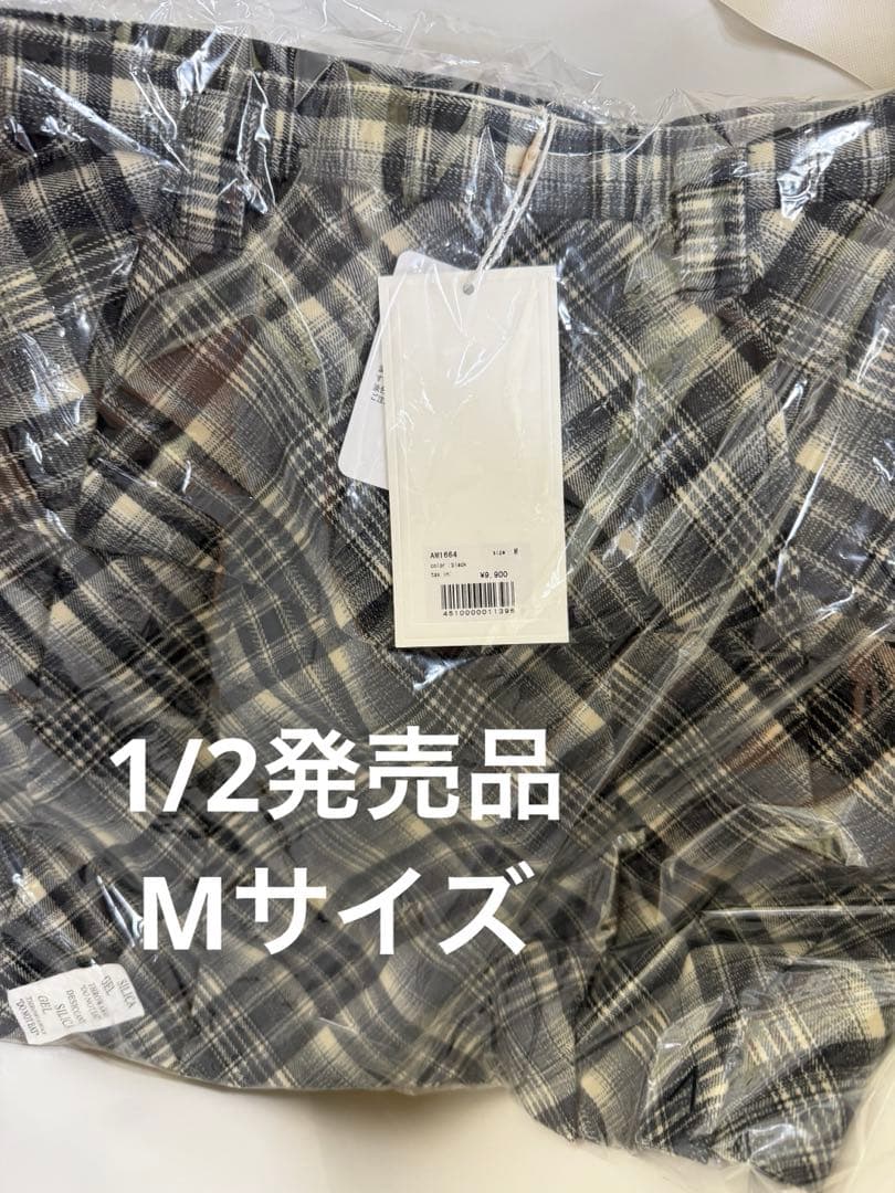 アンドマリー Monica check pleats mini skirt