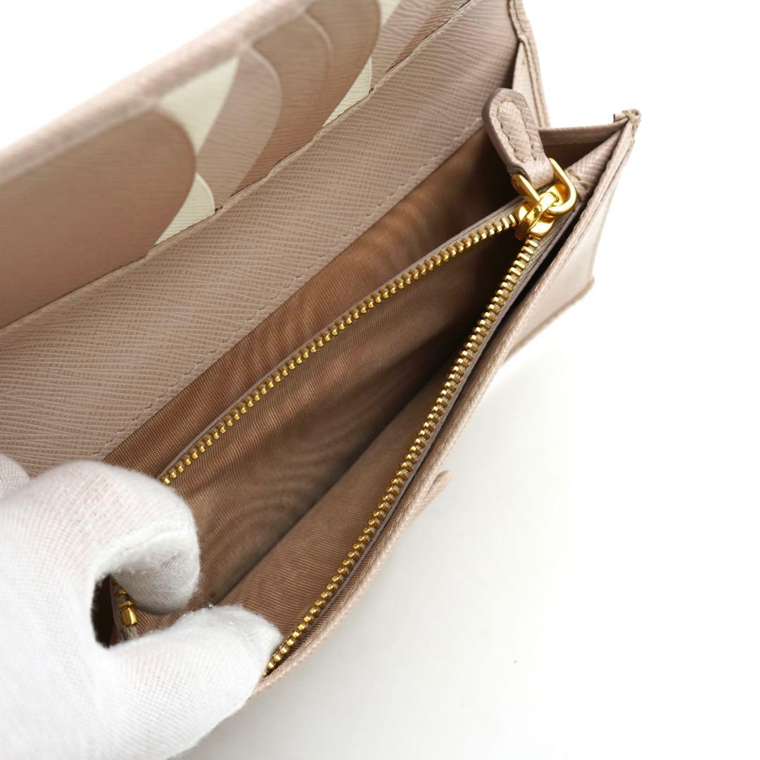 ✨新品未使用・箱付✨　PRADA 長財布　サフィアーノレザー　バイカラー　ピンク