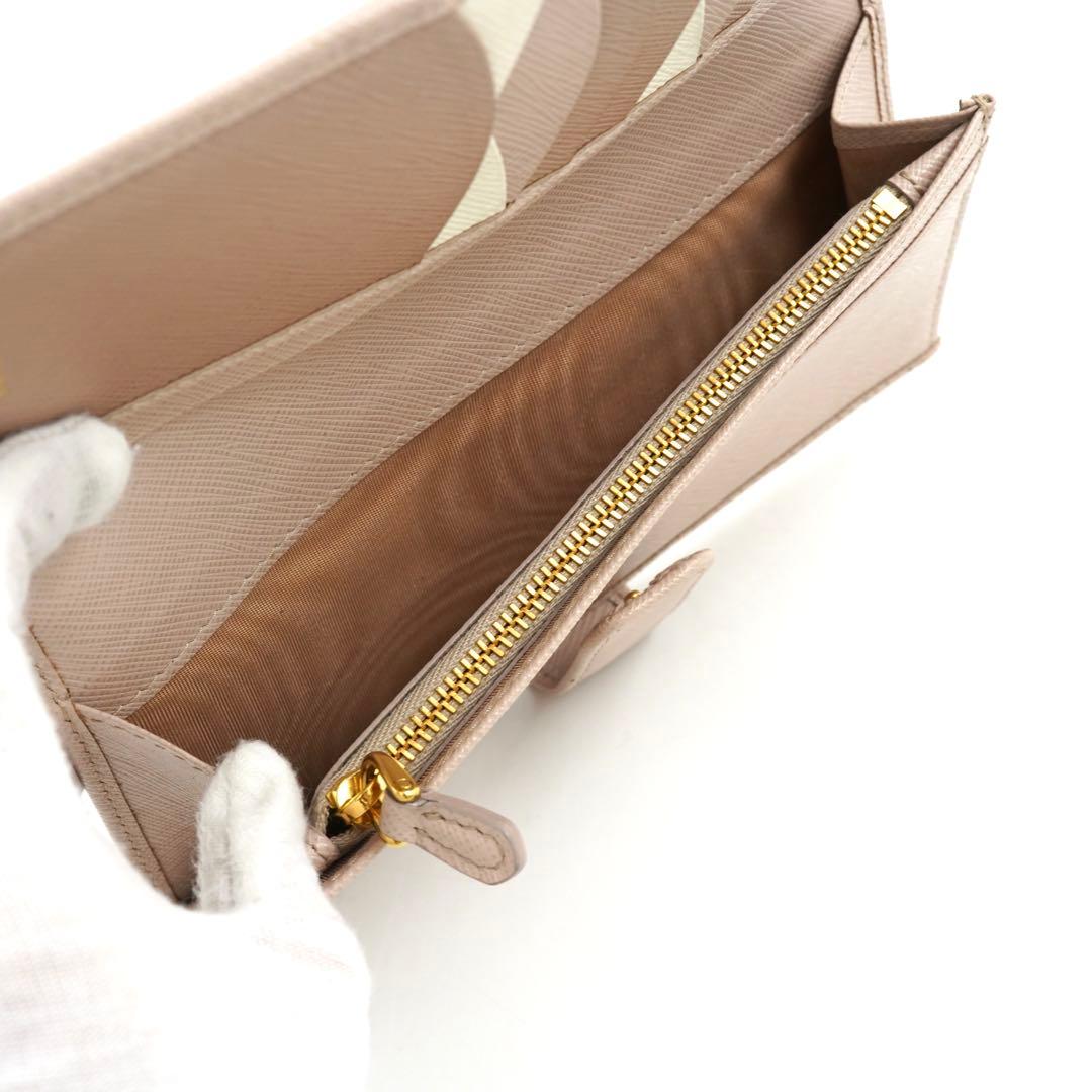 ✨新品未使用・箱付✨　PRADA 長財布　サフィアーノレザー　バイカラー　ピンク