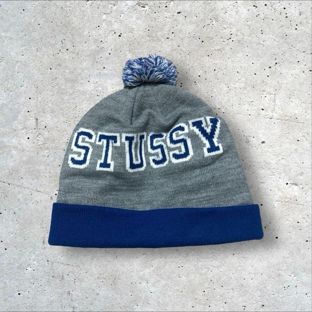 old stussy ボンボンニット帽 金タグ - メルカリ