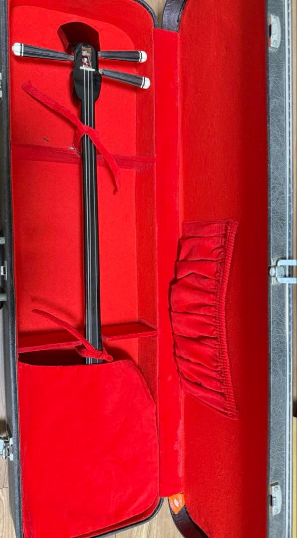 沖縄三線 弦楽器 和楽器 沖縄 ケース付き 三味線 民族楽器　現状品