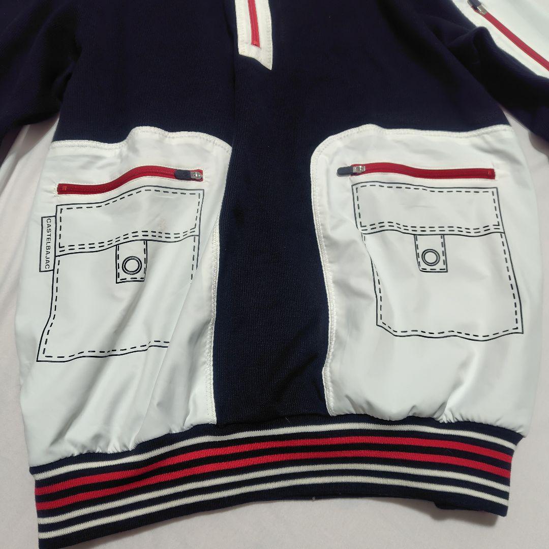 カステルバジャック ブルゾン サイズ3 メンズL 刺繍ロゴ 個性派