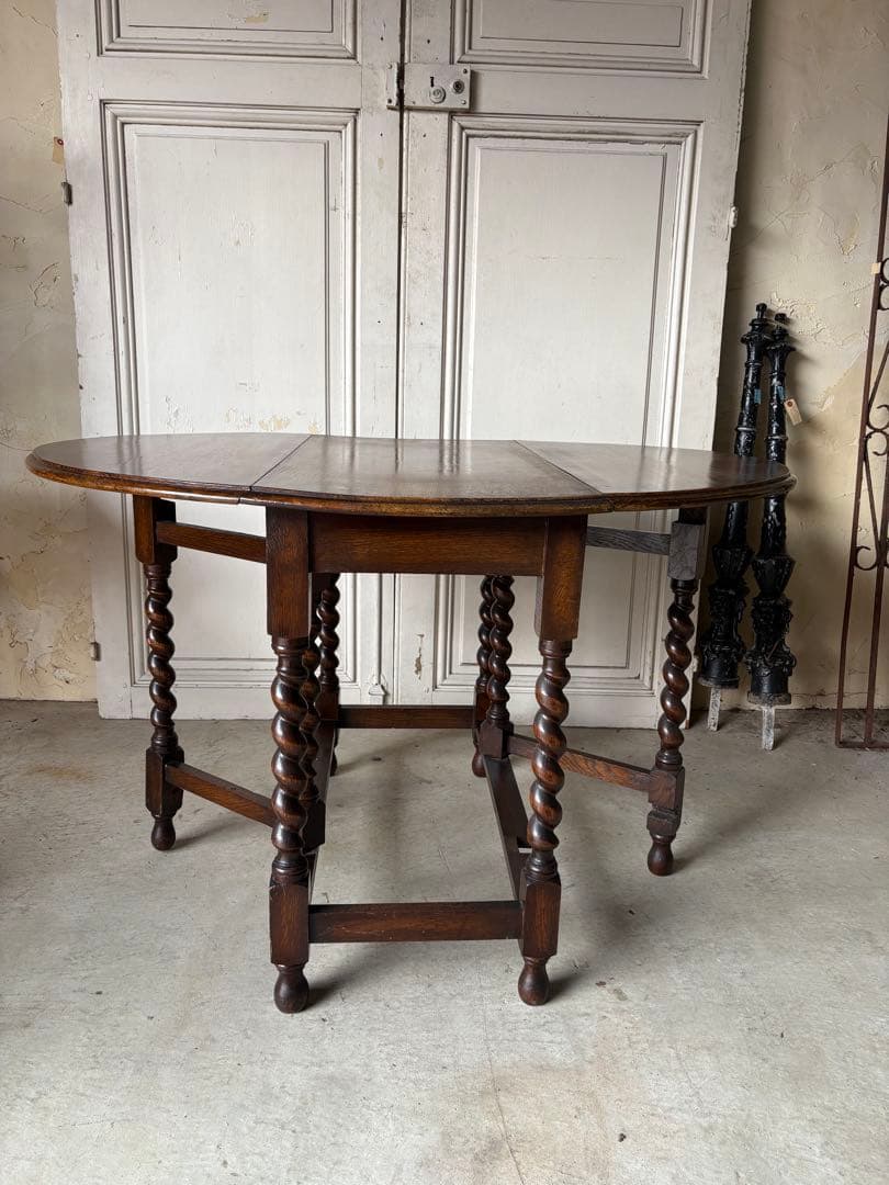 オークバタフライテーブル/ゲートレッグテーブル