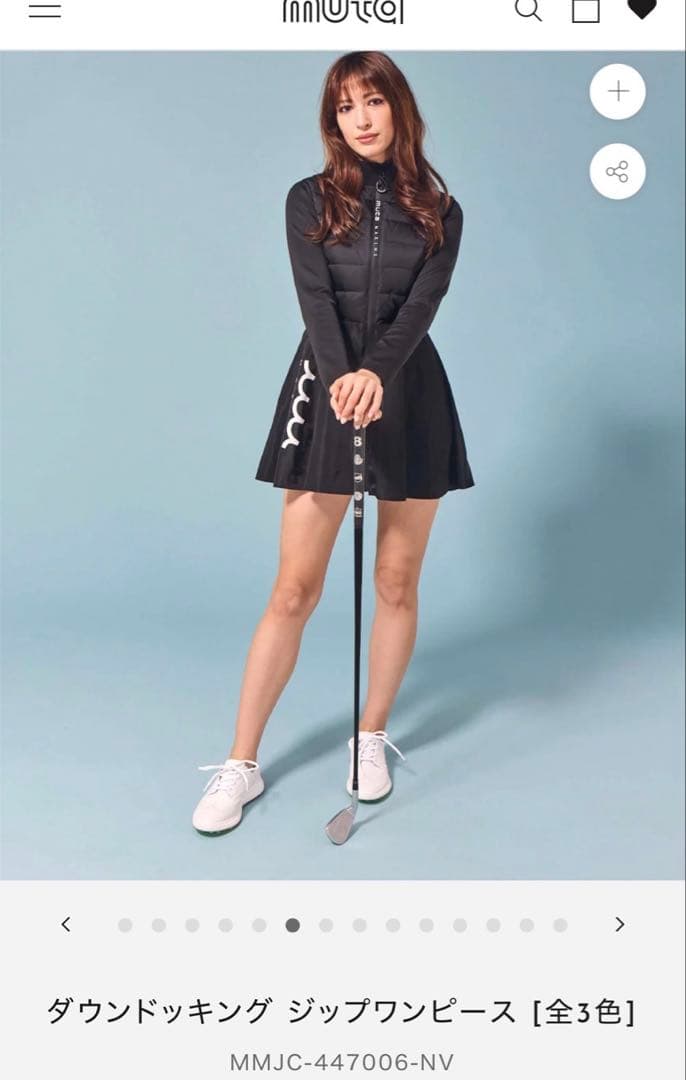 ムータマリン ダウンドッキング ジップワンピース Mサイズ ゴルフ 冬