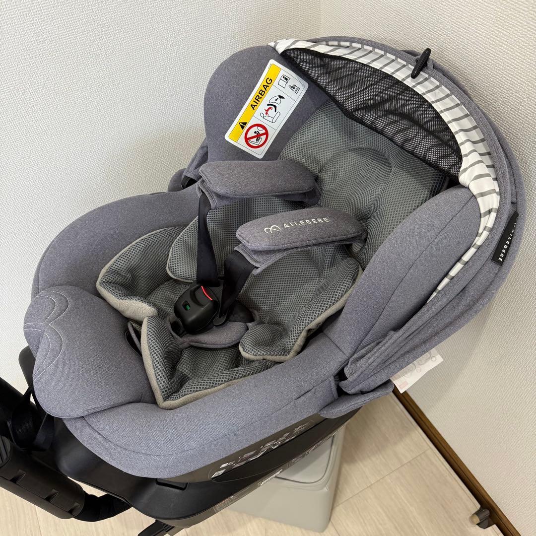 【美品】新生児 エールべべクルット5iプレミアム グレーラテ
