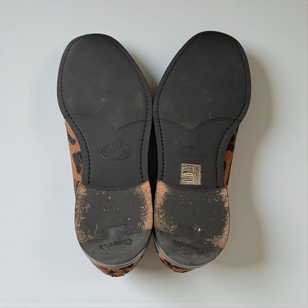 超希少☆限定品 Church's レオパード柄 ハラコ スタッズ ダブルモンク