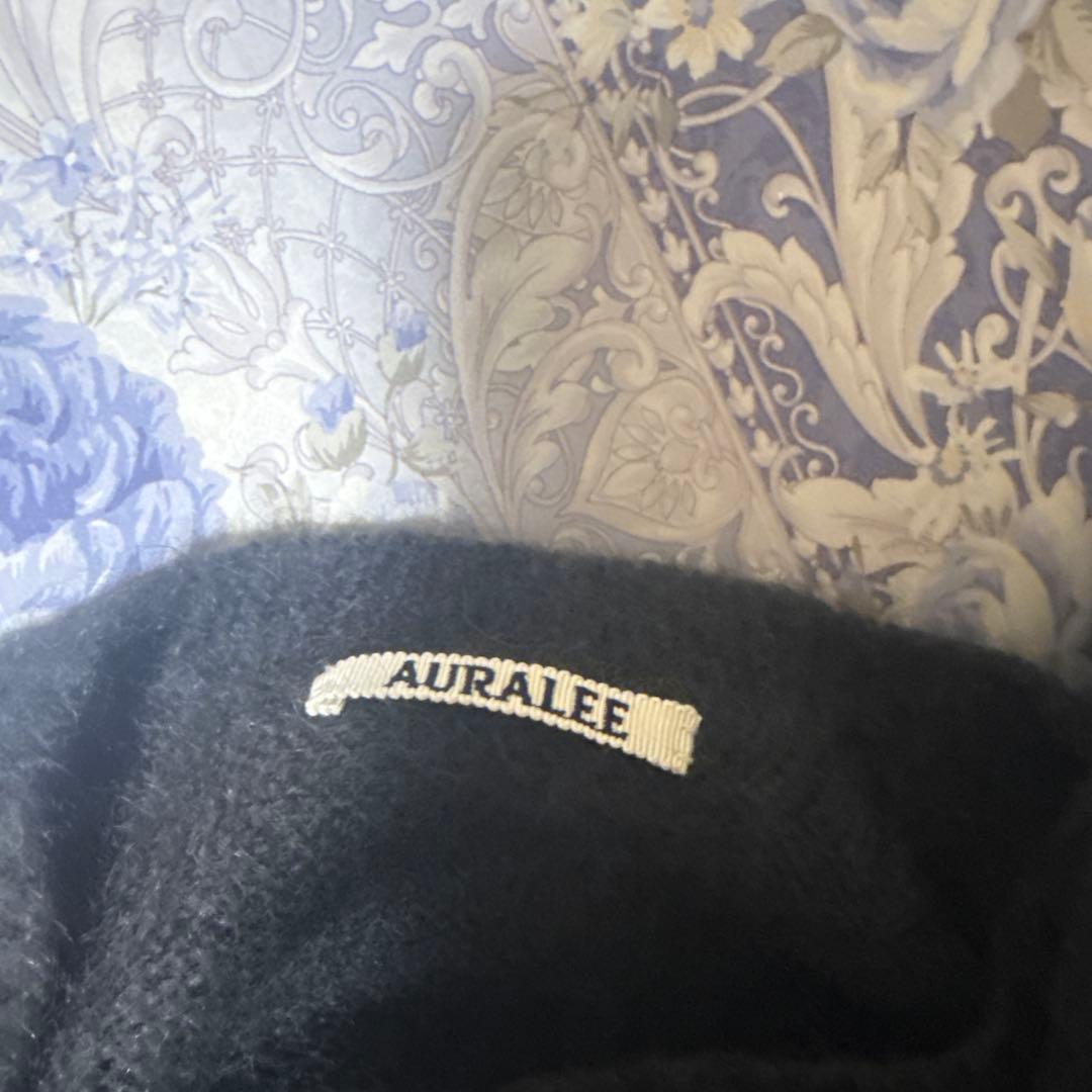 AURALEE BRUSHED SUPER KID MOHAIR KNIT 黒5