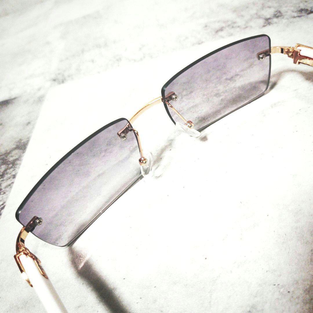 リムレス■サングラス■プラム■グラデーション■未使用品