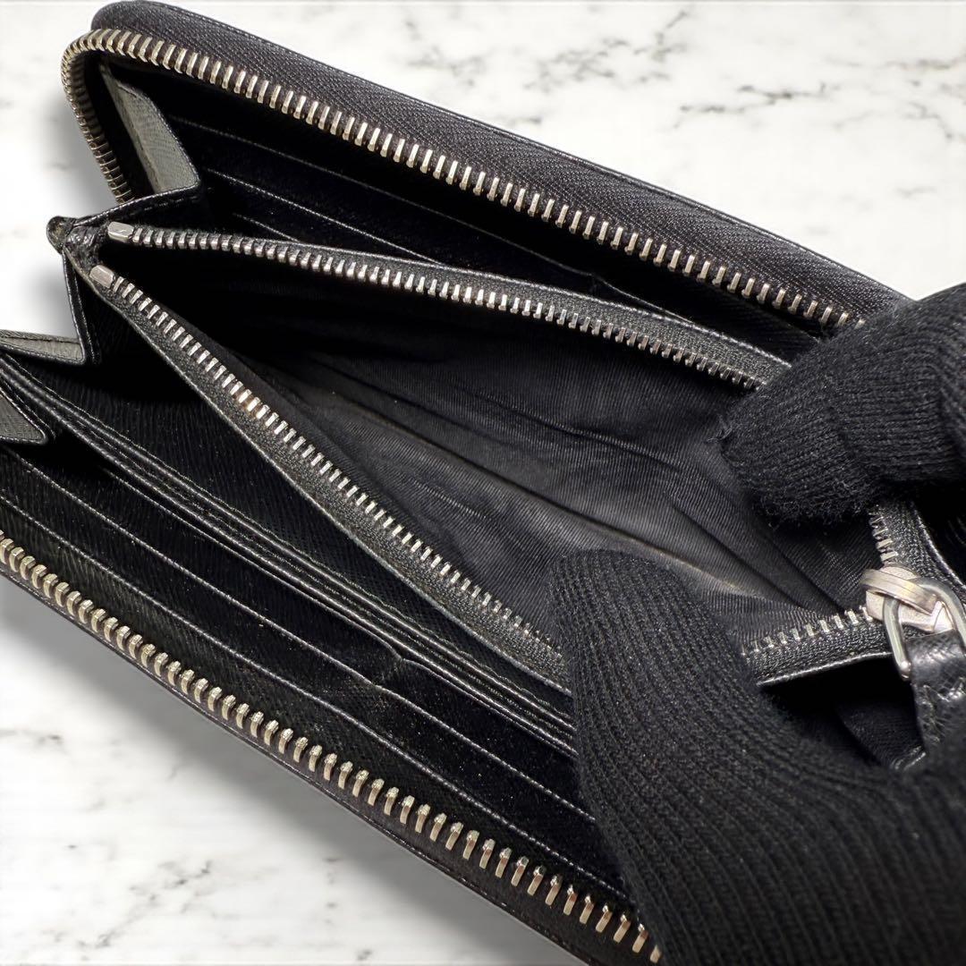 《美品》PRADA プラダ 長財布 ラウンドファスナー サフィアーノレザー