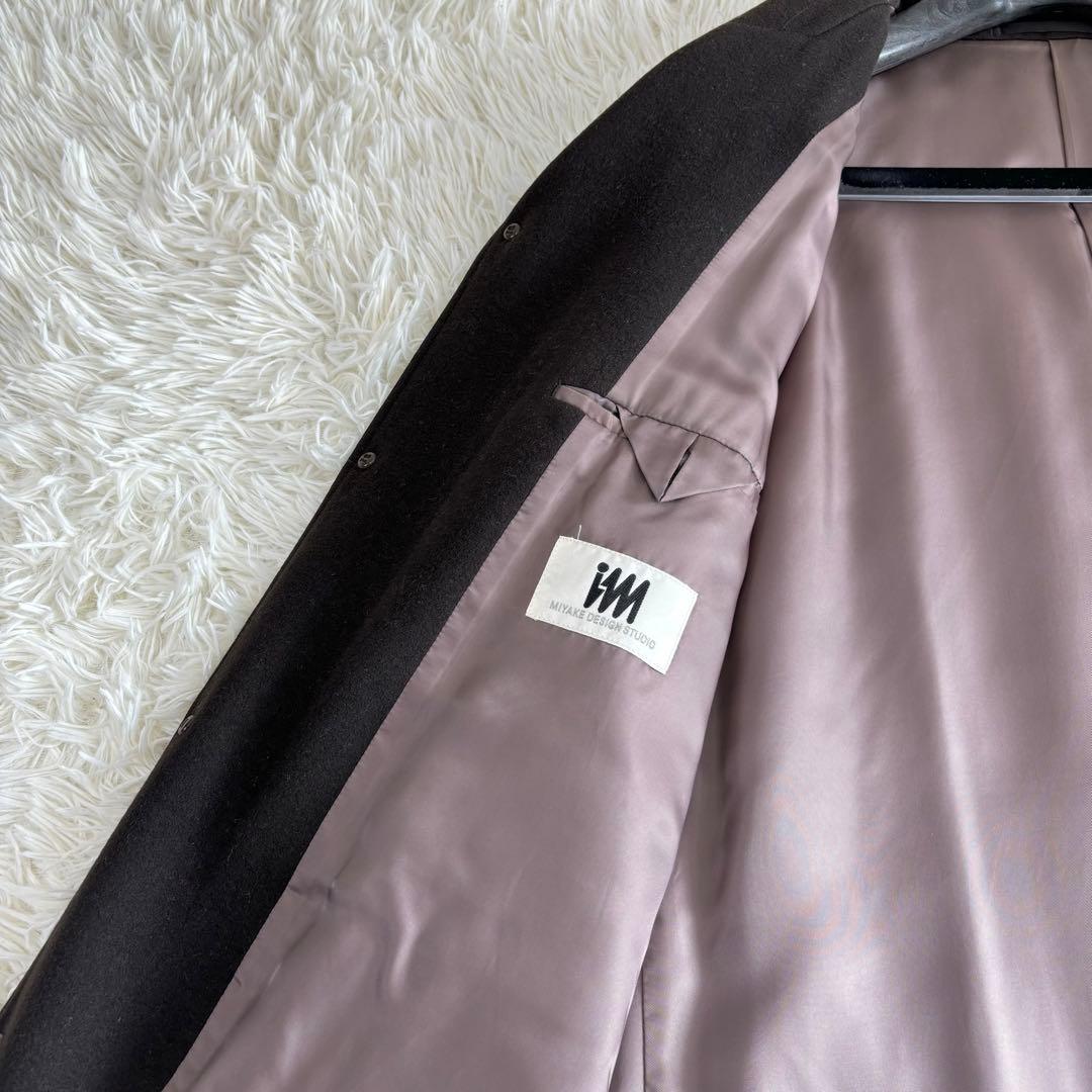 イッセイミヤケ im product カシミヤ混 チェスターコート ブラウン