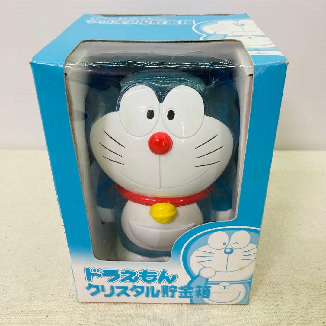 未開封】ドラえもん ドラミちゃん クリスタル貯金箱 2個セット 昭和
