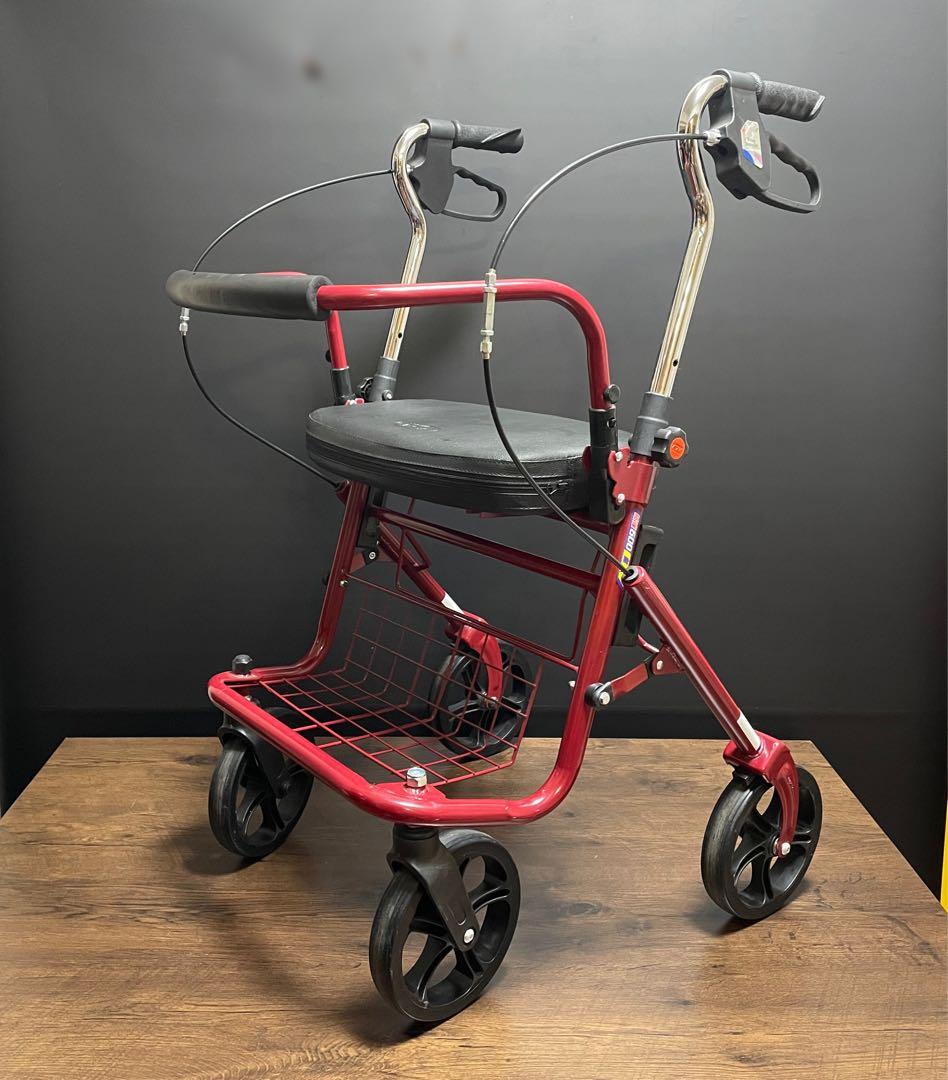 Alidge 009系列 折り畳み式 4輪 ブレーキ付 歩行補助車 シルバーカー