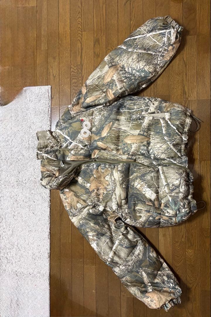 カモフラージュ ダウンジャケット フード付き