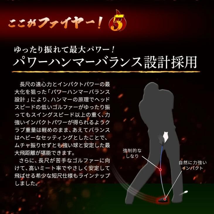 新発売 WORKS GOLF NEWモデル FIREマキシマックス ブラックⅡ